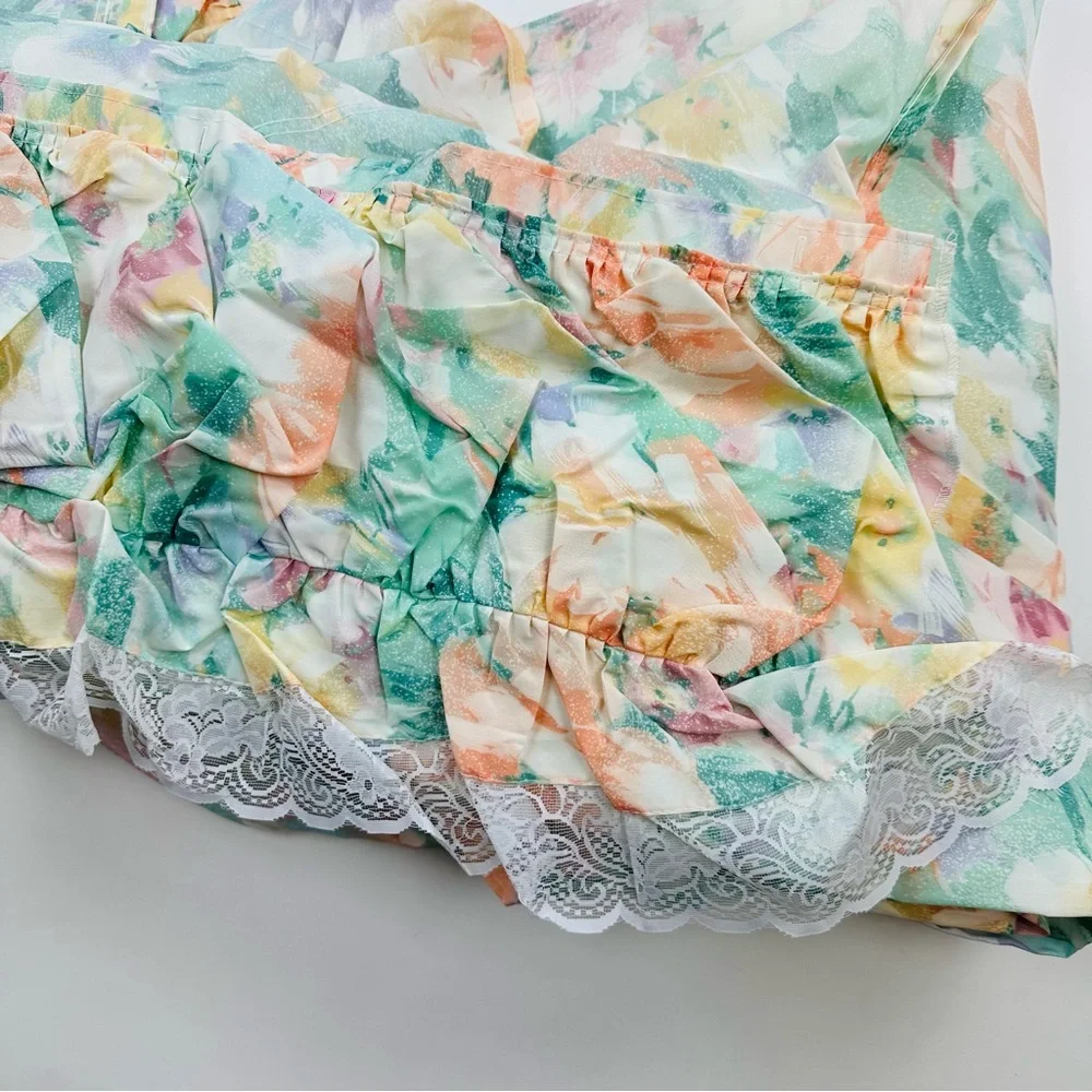 Excell Home Fashions Vintage Floral Shower Curtains with Lace Detail